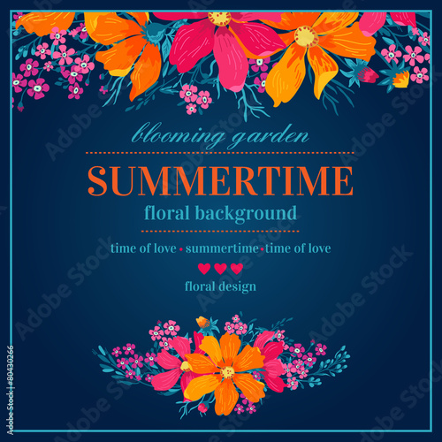 Background with flowers.