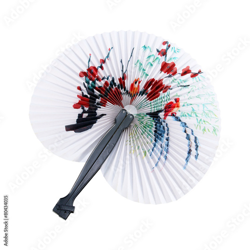 Traditional fan isolated on white background
