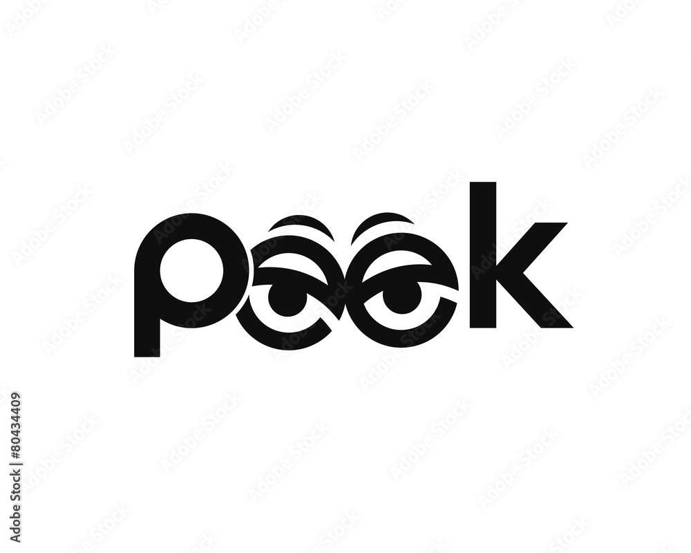 © maxdesignstudio - peek logotype with eyes © maxdesignstudio - peek logotype with eyes