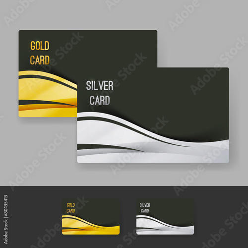 Golden and silver membership luxury card design
