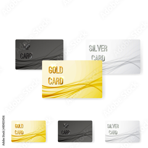 Smooth swoosh wave line premium membership card collection