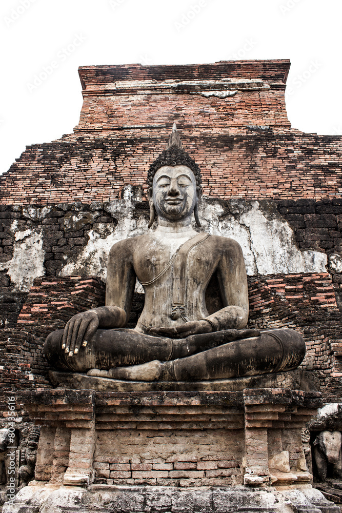 Statue of Buddha at Wat Mahathat in Sukhothai Thailand. Statue of Buddha at Wat Mahathat in Sukhothai Thailand.