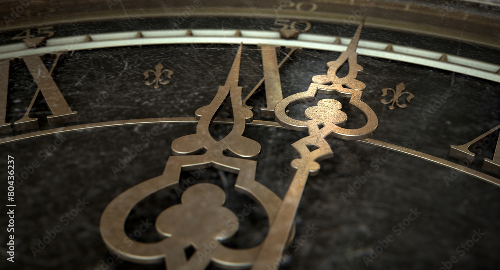 Naklejka premium Antique Clock Macro