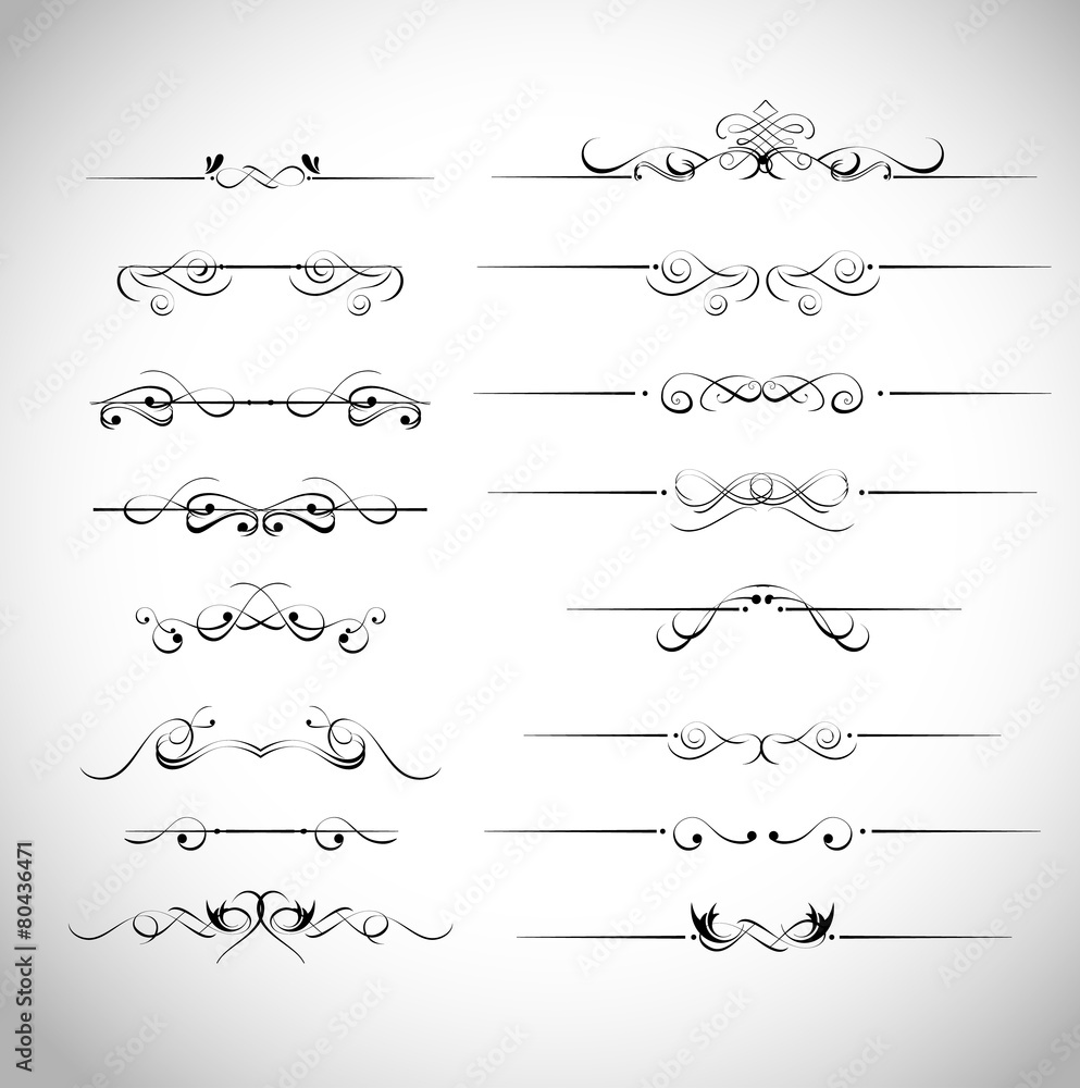 collection of page dividers and ornate headpieces