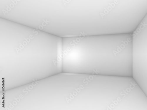 Abstract white 3d empty room interior with spot light