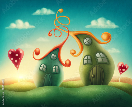 Wall Mural Fantasy houses