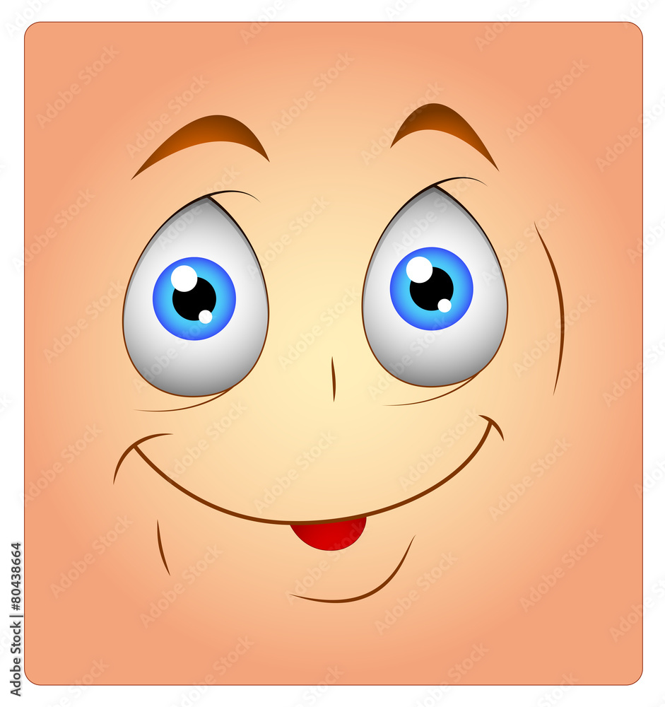 Happy Cute Face Box Smiley Happy Cute Face Box Smiley