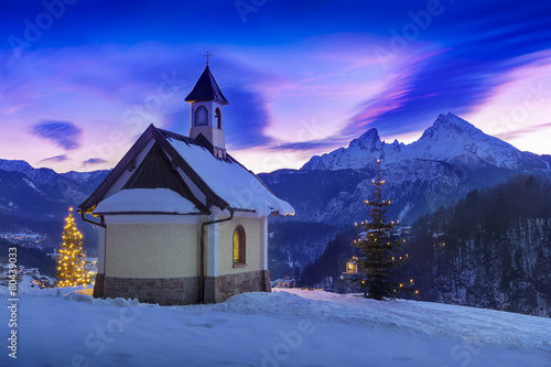 Kapelle im Abendrot