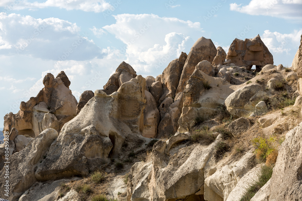 Rock formations in Goreme National Park. Cappadocia,  Turkey