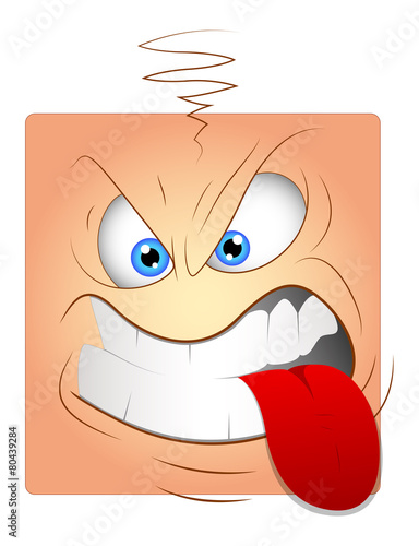 Teasing Tongue Cartoon Box Smiley