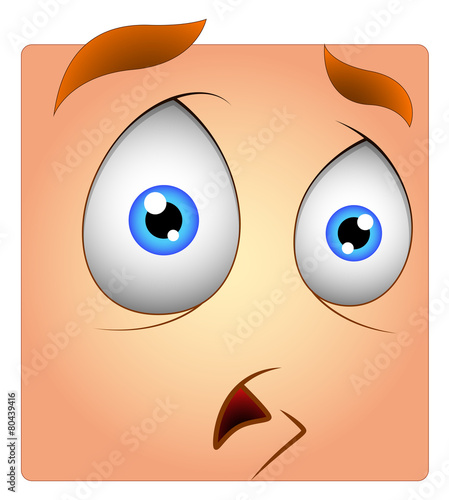 Afraid Cartoon Box Smiley