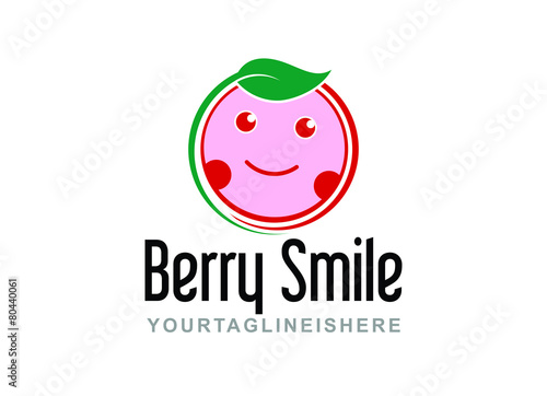 Berry Smile - Fruit Logo
