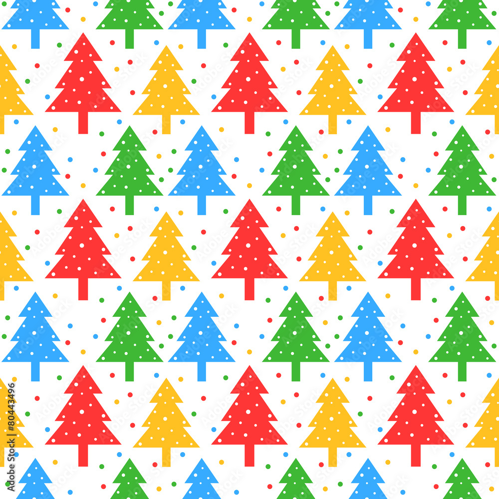 Colorful christmas trees pattern Colorful christmas trees pattern