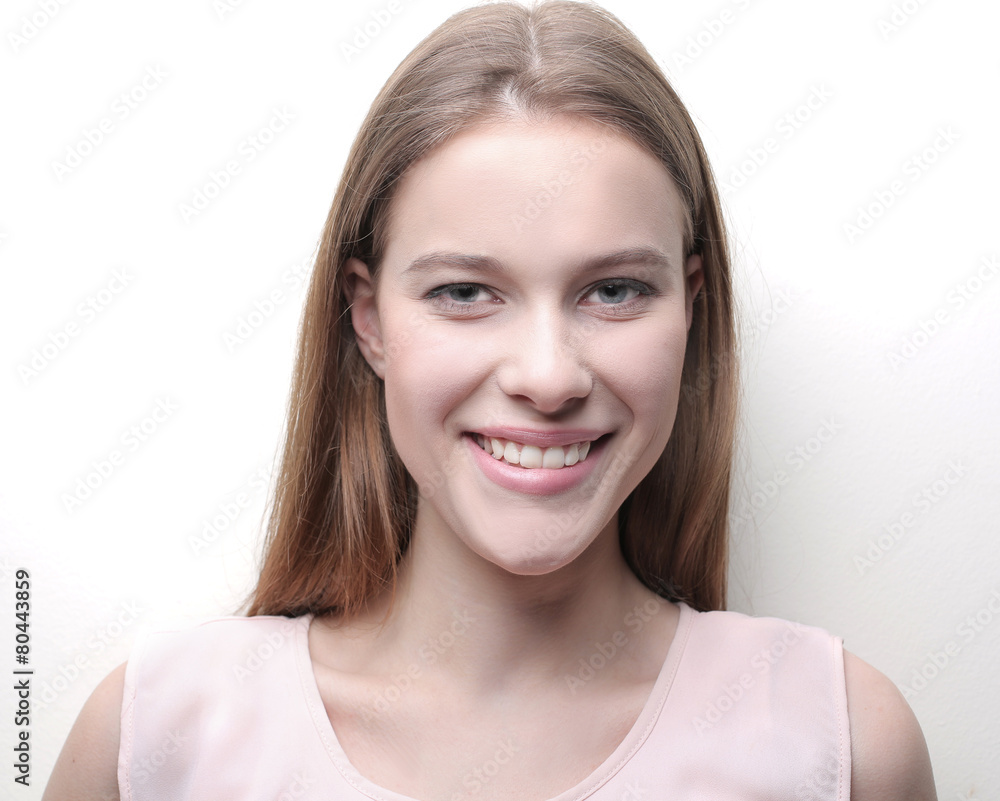 Blonde girl smiling Blonde girl smiling