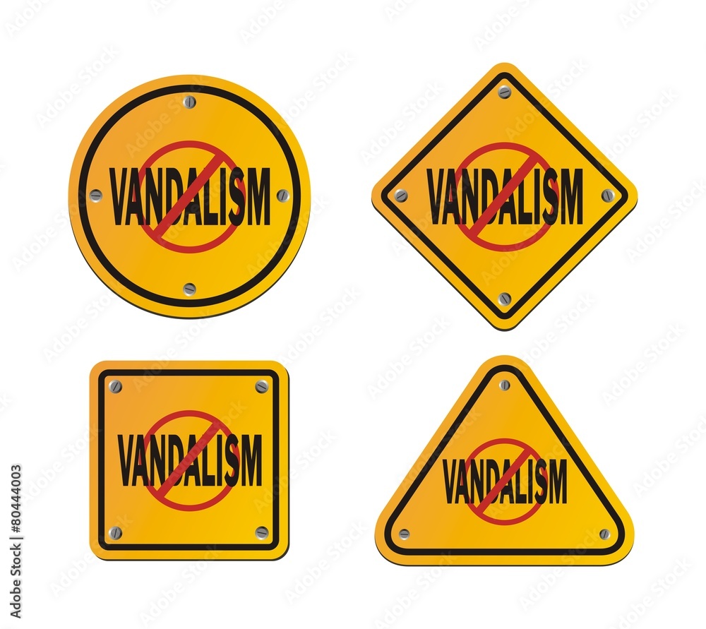 stop vandalism - roadsigns