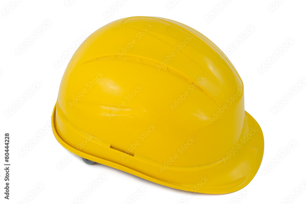 Fototapeta premium Protective hard hat isolated on white background