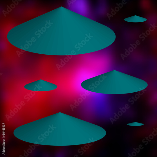 Abstract science background of UFO in space