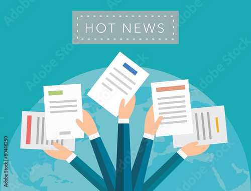Hot news vector background
