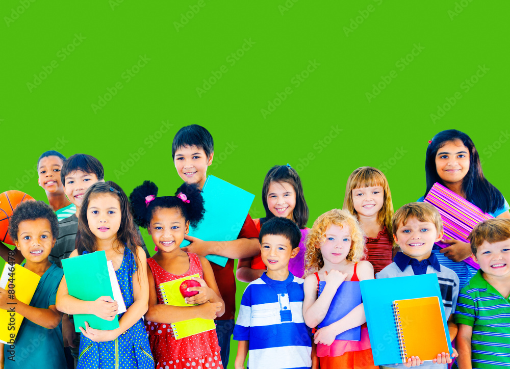 Diversity Children Friendship Innocence Smiling Concept Diversity Children Friendship Innocence Smiling Concept