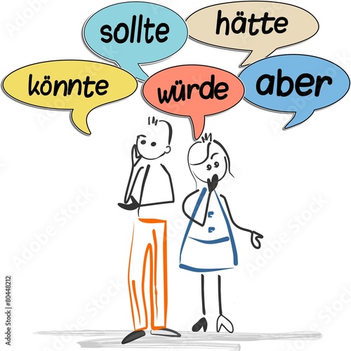 Ausreden Mann Frau Skizze Nichtstun Motivation
