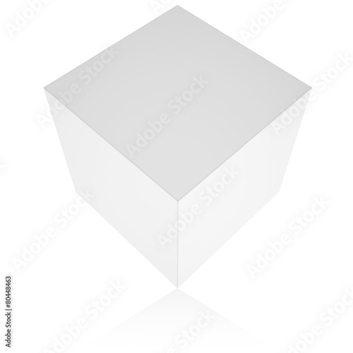 Balancing 3d cube with cusps for design. 3d illustration
