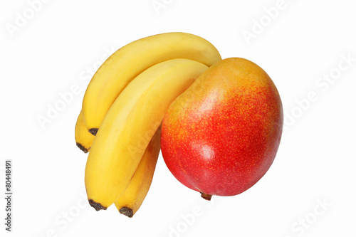 Fresh mango and  bananas