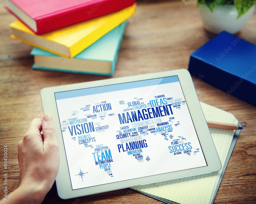 Global Management Training Vision World Map Concept Global Management Training Vision World Map Concept