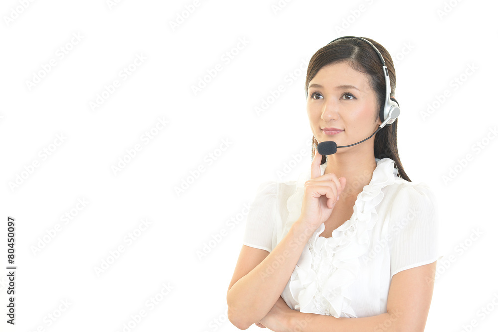 微笑むオペレーター 微笑むオペレーター