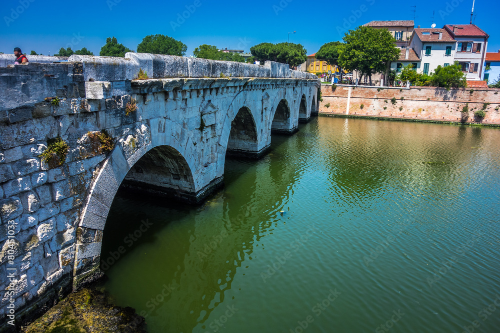 Alte Römerbrücke Ponte d' Augustus in Rimini