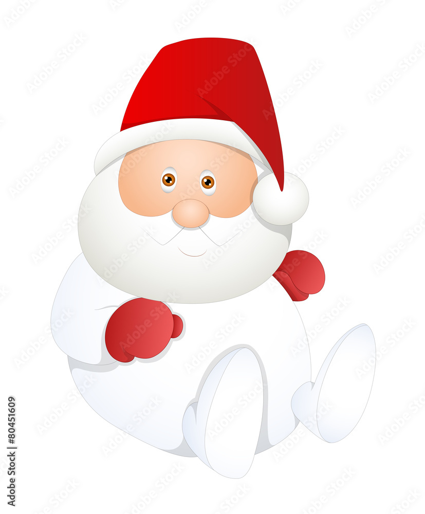 Sitting White Santa Claus Vector Sitting White Santa Claus Vector