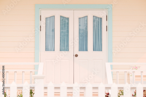 Front entrance to a home in vintage style