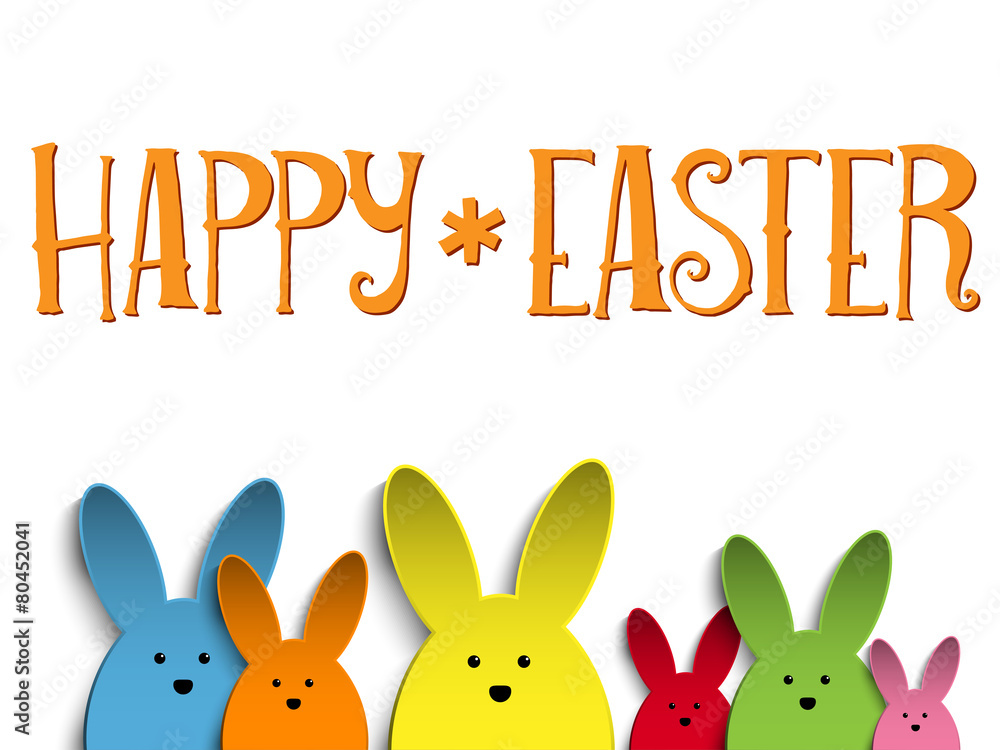 Happy Easter Rabbit Bunny Colors Happy Easter Rabbit Bunny Colors