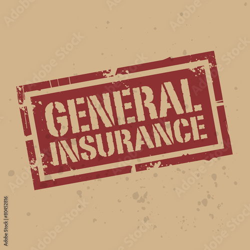 Abstract stamp or label with text General Insurance