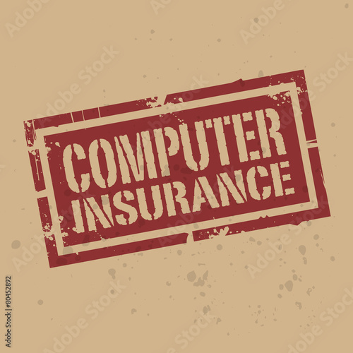 Abstract stamp or label with text Computer Insurance