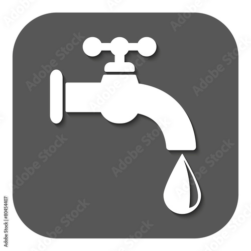 The tap water icon. Water symbol. Flat