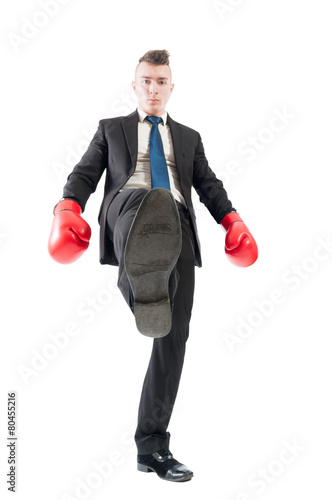 Wallpaper Mural Competitive business man tread over the competitors Torontodigital.ca