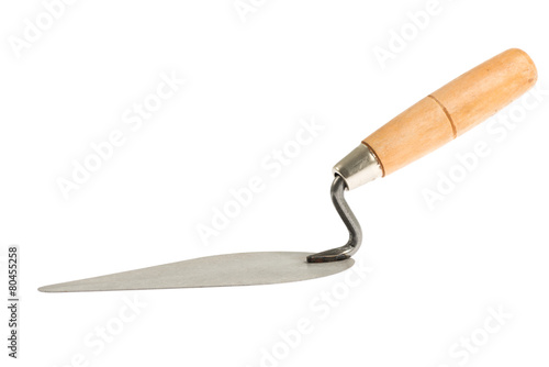 lute trowel on white background