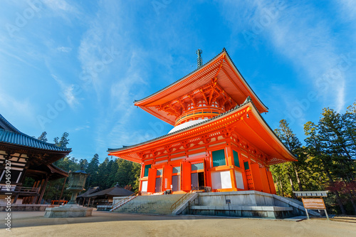 Konpon Daito pagoda at Danjo Garan Temple at Mt. Koya photo