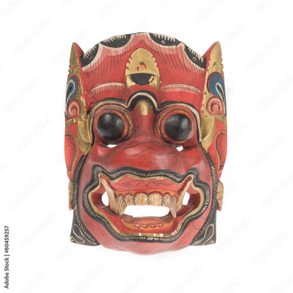 Balinese mask isolated on white