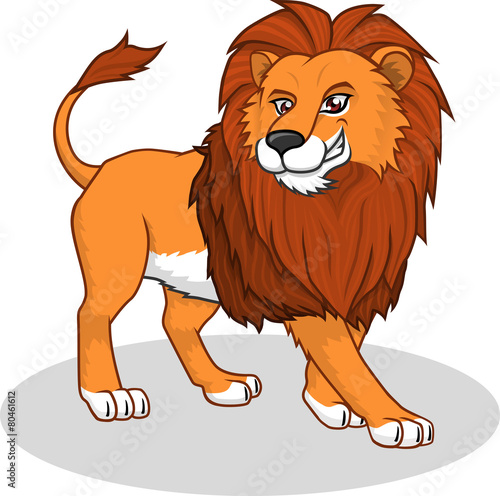 Fototapeta Naklejka Na Ścianę i Meble -  High Quality Lion Vector Cartoon Illustration