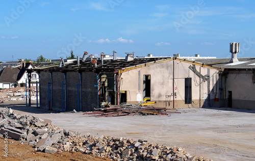 Obraz na płótnie usine en démolition w salonie