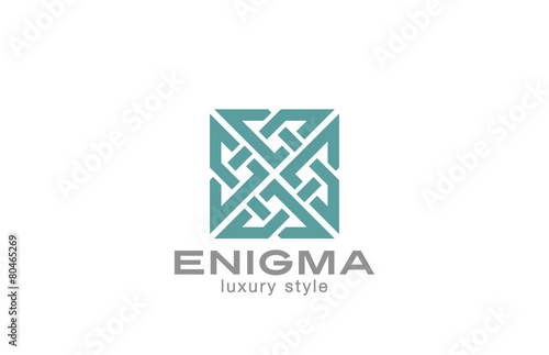 Square Enigma Rebus Maze Labyrinth Logo infinity loop