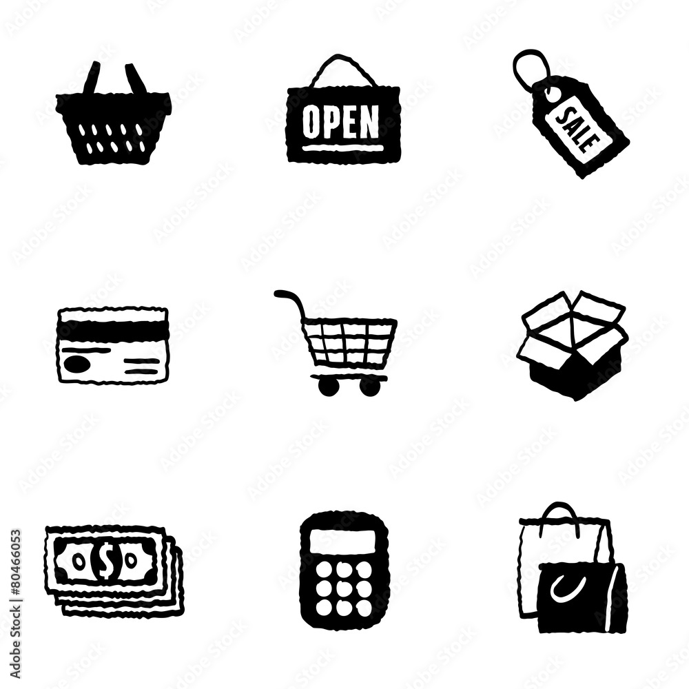 Shopping Icons Set and Signs Shopping Icons Set and Signs