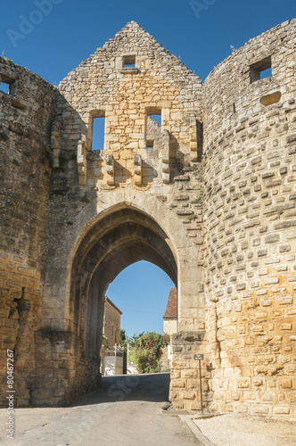 Porte des Tours (Tower Gate) of Domme, Dordogne (France)
