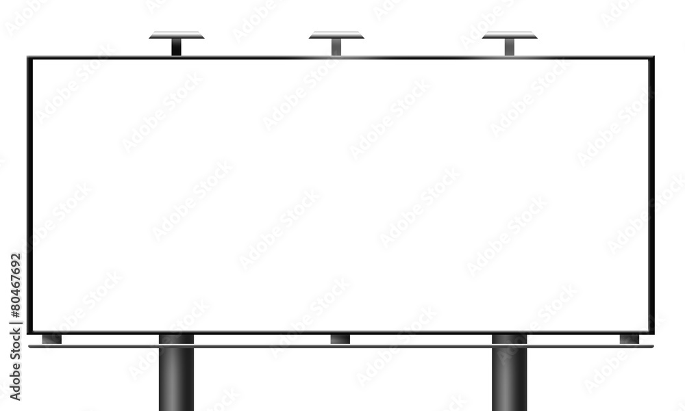 Blank billboard isolated on white background Blank billboard isolated on white background