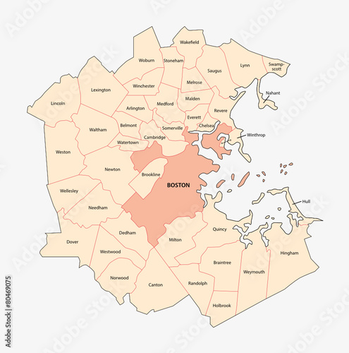 metro-boston area map