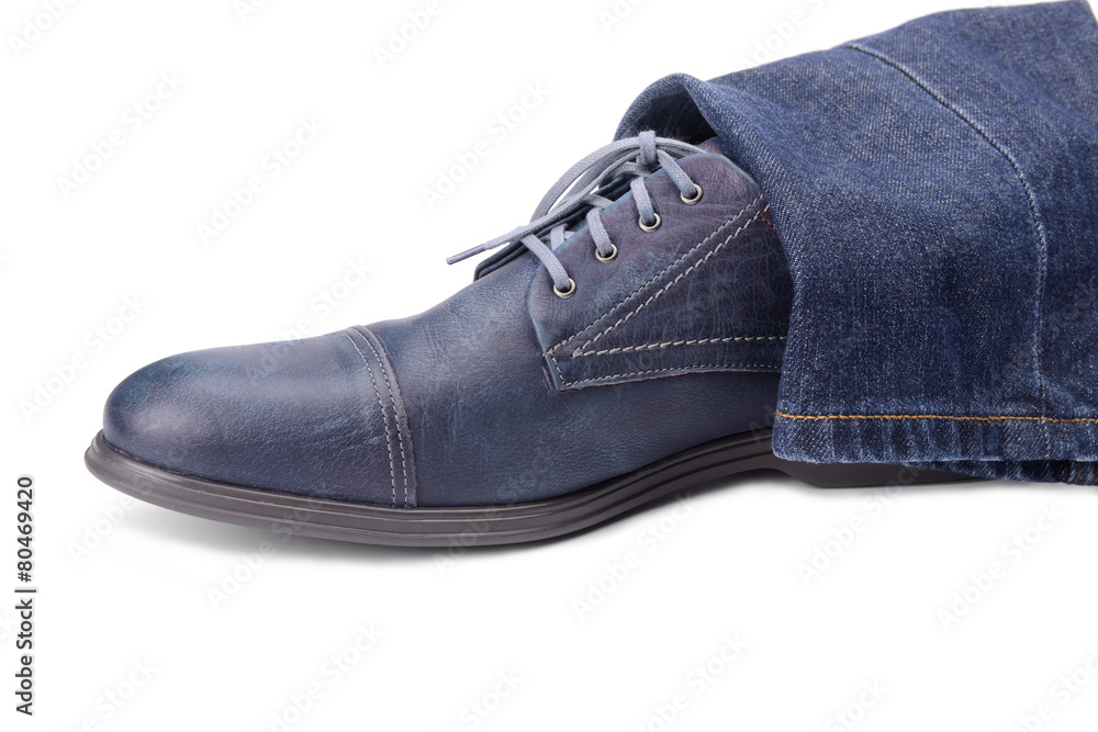 Blue male shoe