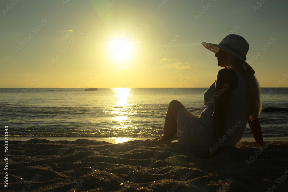 girl enjoying sunset