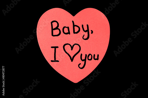 pink heart with an inscription