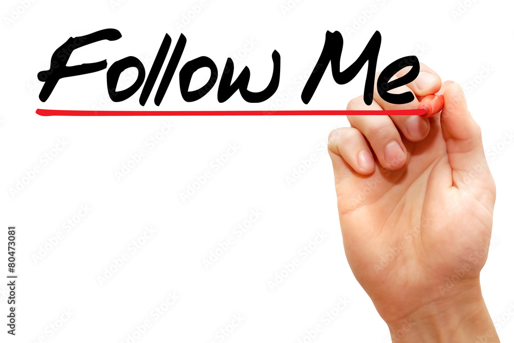 Hand writing Follow Me with marker, business concept Hand writing Follow Me with marker, business concept